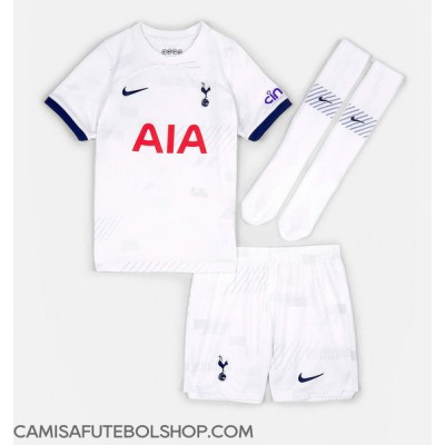 Camisa de time de futebol Tottenham Hotspur Replicas 1º Equipamento Infantil 2023-24 Manga Curta (+ Calças curtas)